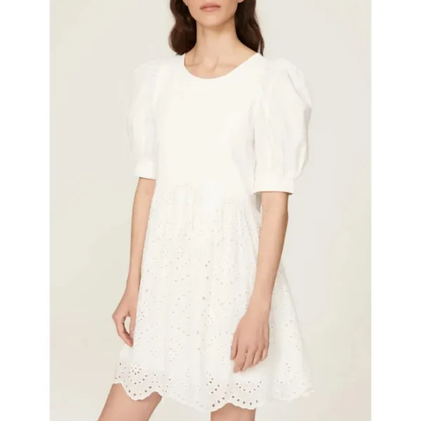 Peter Som Collective Rent the Runway White Combo Eyelet Dress Mini Sz 6 $360 - Image 11