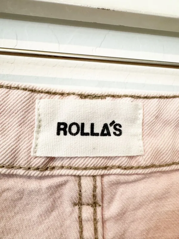 Rollas Sailor Jean Size 24 Pink High Waisted Wide Leg Patch Pocket Pants Retro‎ - Image 6