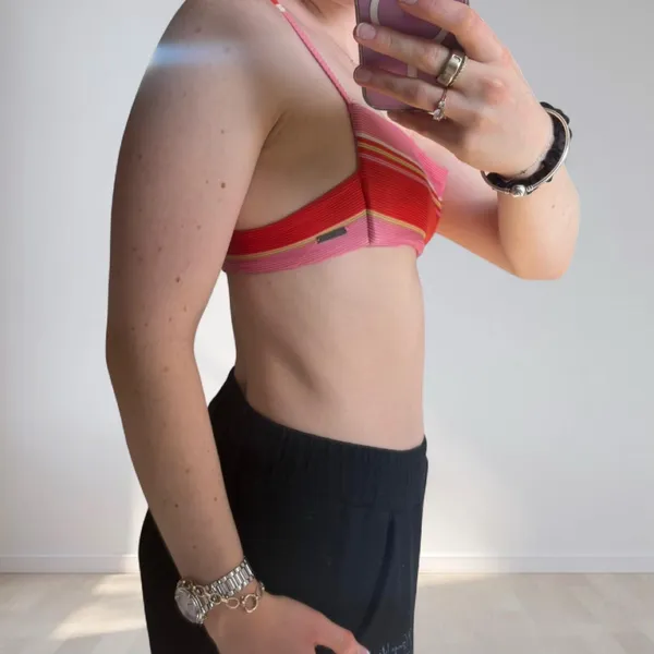 Billabong Pink Bikini Top Ribbed - Image 7