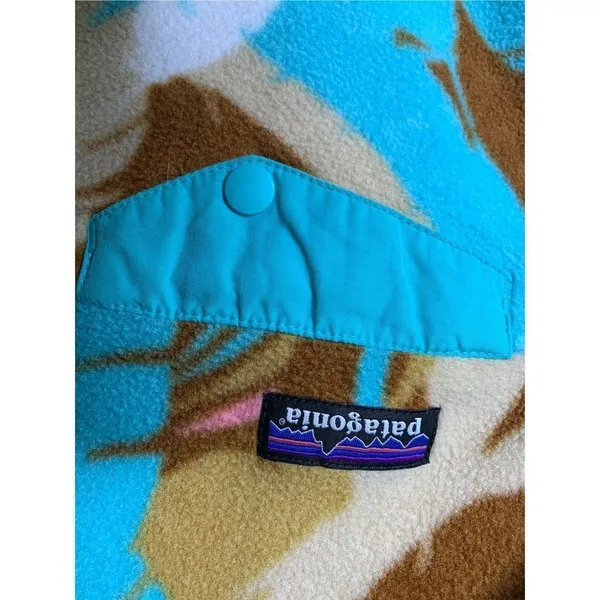 Patagonia Synchilla Brown Feather Dance Snap-T Pullover Women’s size XS - Image 4