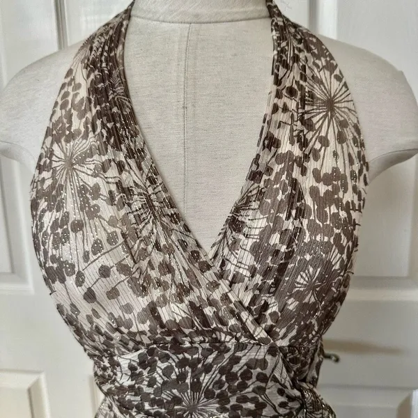 BCBG Maxazria brown halter dress Brown Size 2 - Image 2