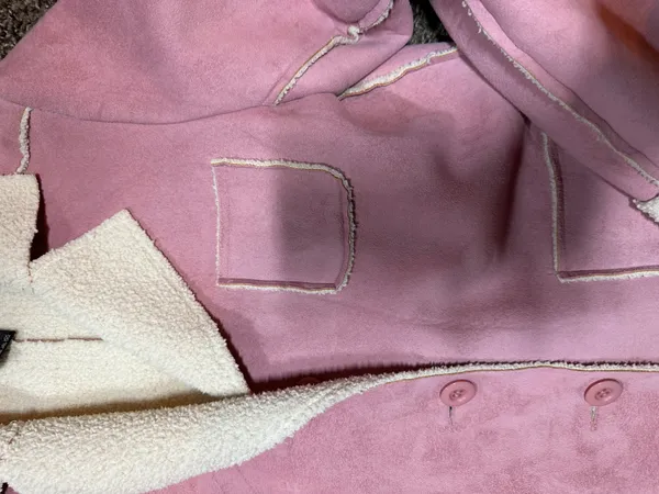 Y2k Soft pink warm suede jacket - Image 5