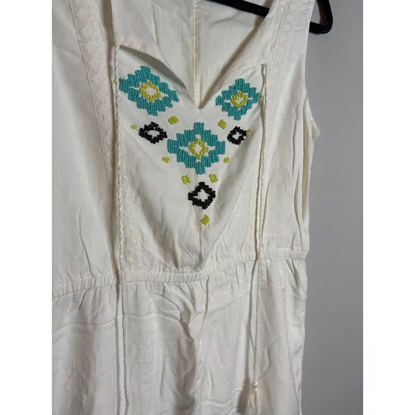 Anthropologie Kenji white beaded dress - Image 5