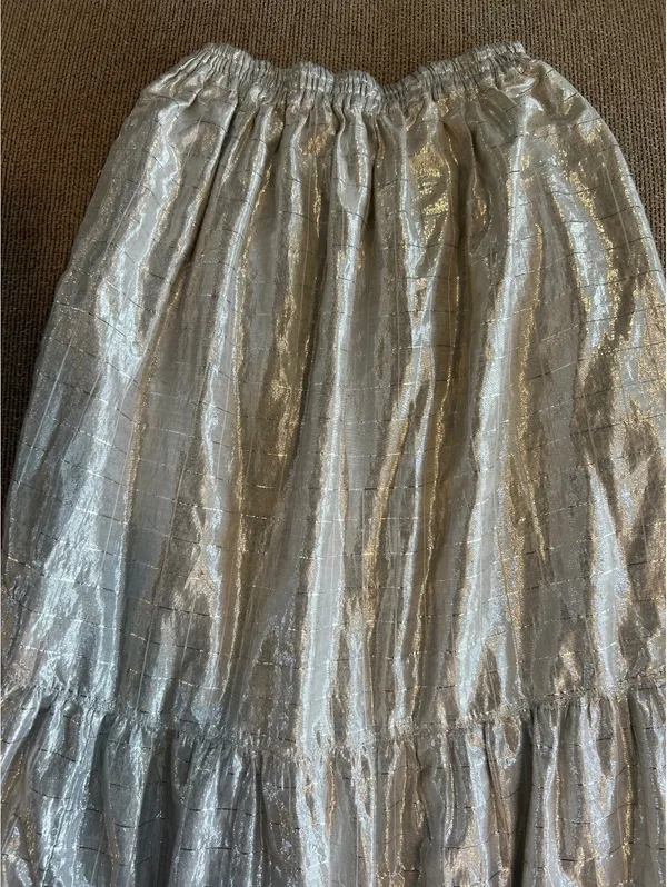 Vintage Bila of California Silver Skirt - Image 2