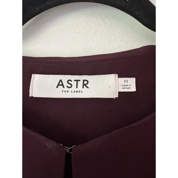 ASTR The Label Purple Chiffon Tie Neck Midi Dress Size Medium - Image 9