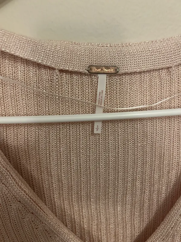 Free People Cardigan Sweater Knit Cream - Image 3