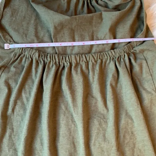 Poor Pitiful Pearl Army Green Cotton Tie Neck Halter Top Handmade Size S. - Image 7