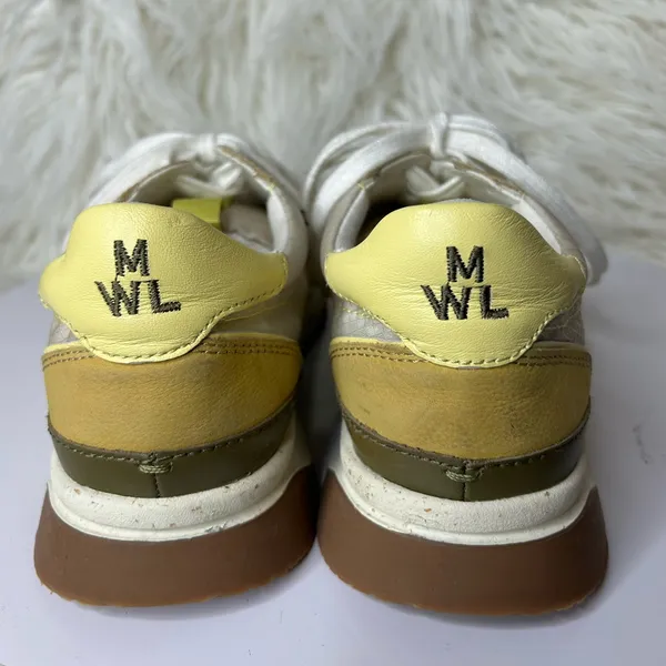 Madewell MWL Sneaker Shoes Women Beige Leather Lace Up Casual Athletic size 5.5. - Image 4