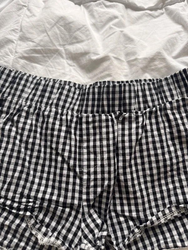Edikted Gingham Boxer Shorts - Image 2