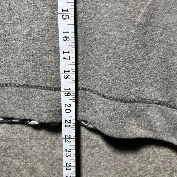 Olsenboye‎ Womens Gray Plaid Trim 3/4 Sleeve Sweatshirt Pockets Large Pullover - Image 5