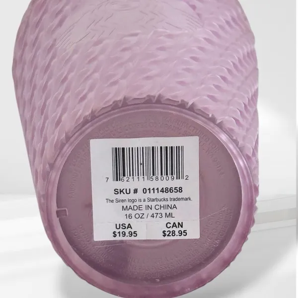NWT Starbucks Pink Soft Touch Chain Tumbler 16oz - Image 8