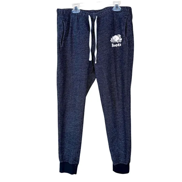 ROOTS Canada Joggers Women's Medium Black Pull On Lounge Casual - Image 2