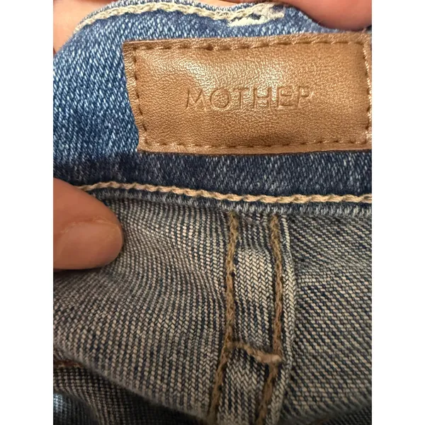 MOTHER The Runaway Step Fray Jeans 29 Leaps & Bounds Flare Raw Hem - Image 7