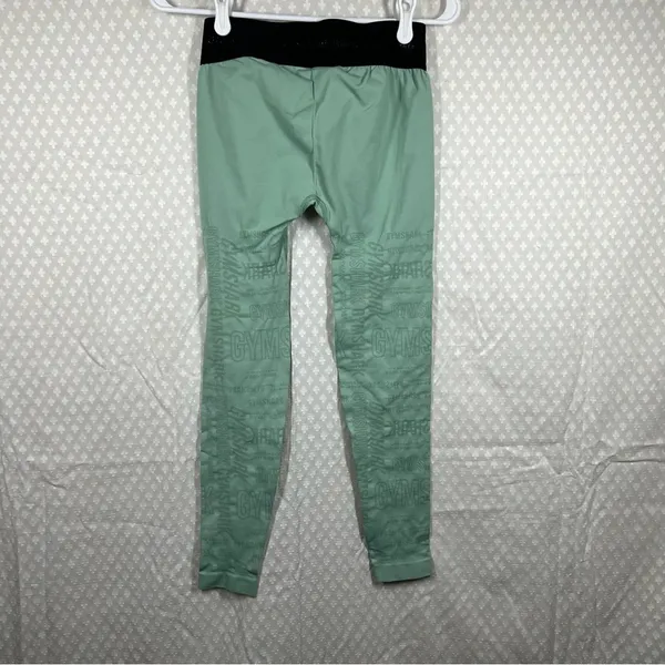 Gymshark Green Black Logo Graphic High‎ Rise Leggings - Image 2