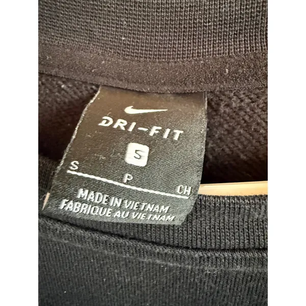 Nike Dri-FIT Women Black Crewneck Sweatshirt High-Low Hem RN56323‎ Small - Image 3