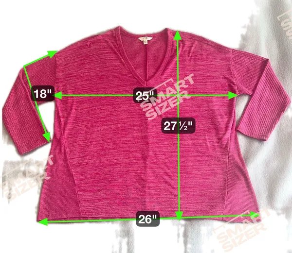 Long Sleeve Top Pink Size 1X - Image 3