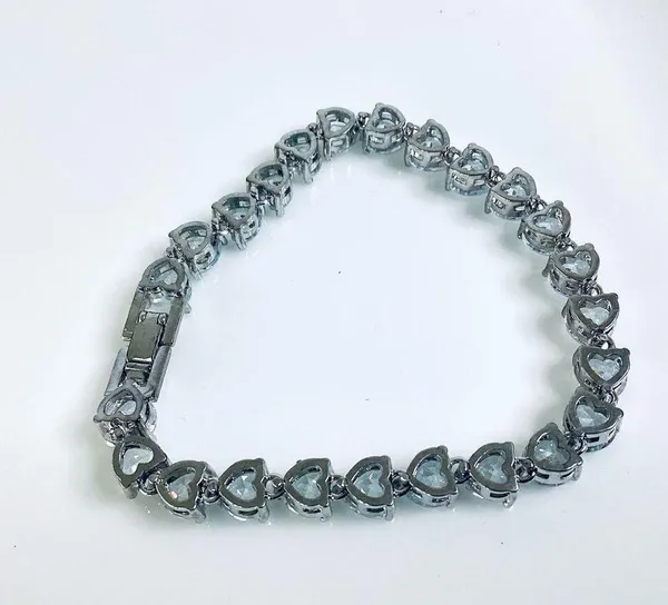 Crystal Tennis Bracelet Silver - Image 3