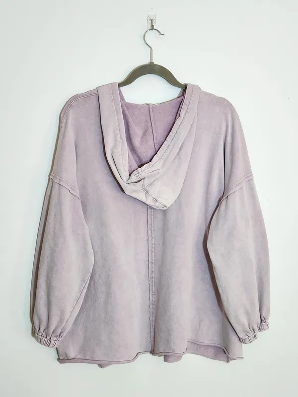 Easel Distressed Purple Hoodie Pullover Size Medium - Image 5