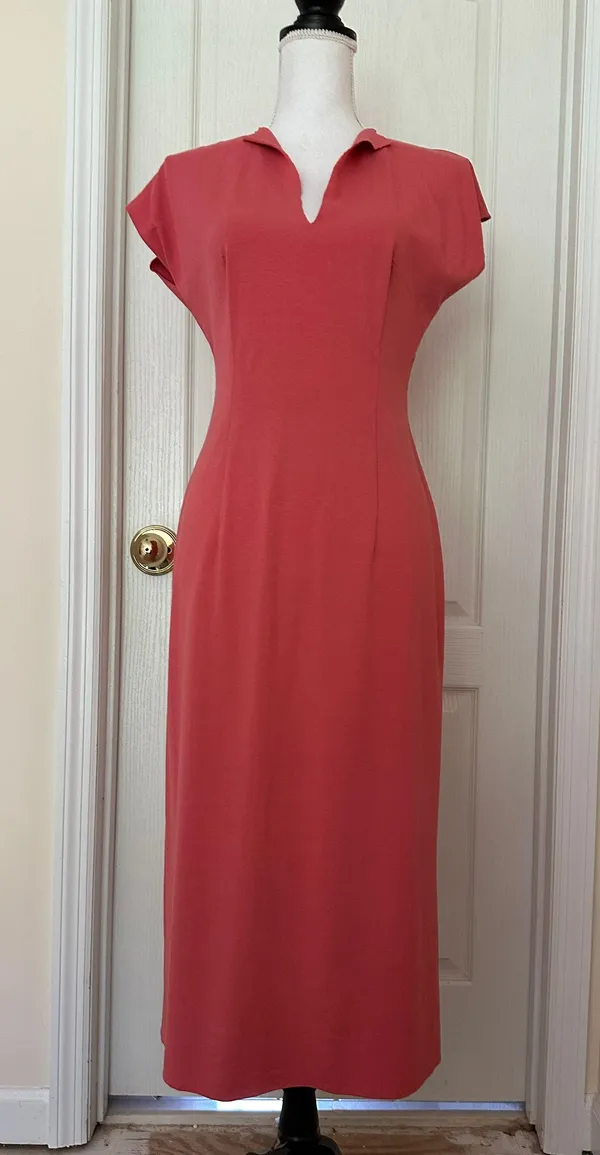 Handmade New Woman’s 100% Viscose Orange Long Dress, Sz S/M - Image 2