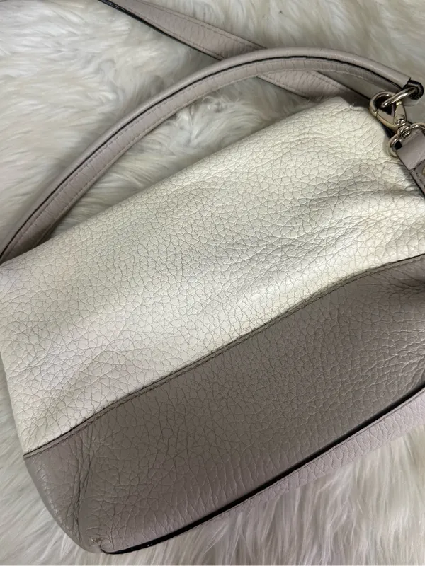 Kate Spade Southport Avenue Maria Crossbody Leather Bag Ivory Taupe - Image 11