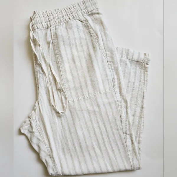 J.Crew Soleil pant in striped linen Size L - Image 10