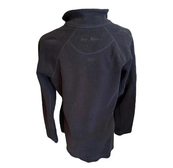 Tommy Bahama Tennessee Zip Aruba Sweatshirt Black Orange Embroidered L - Image 3
