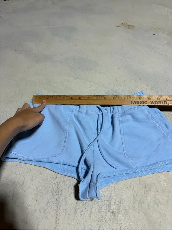 Showpo Light Blue Women's Drawstring Lounge Shorts 6 - Image 4