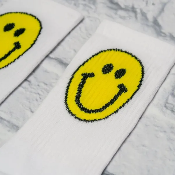 White Smiley Face Socks - Image 5