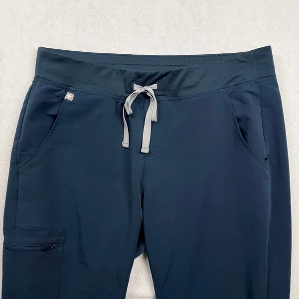 FIGS Zamora Jogger Scrub Pants Women’s Medium Navy Blue Technical Collection - Image 4