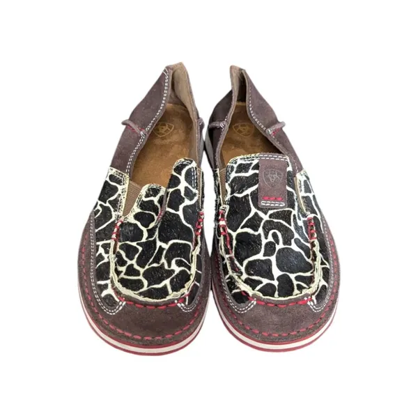 Ariat Cruiser Slip On Shoes Cow Animal Print Brown Womens 7 Western Southwestern - Image 4
