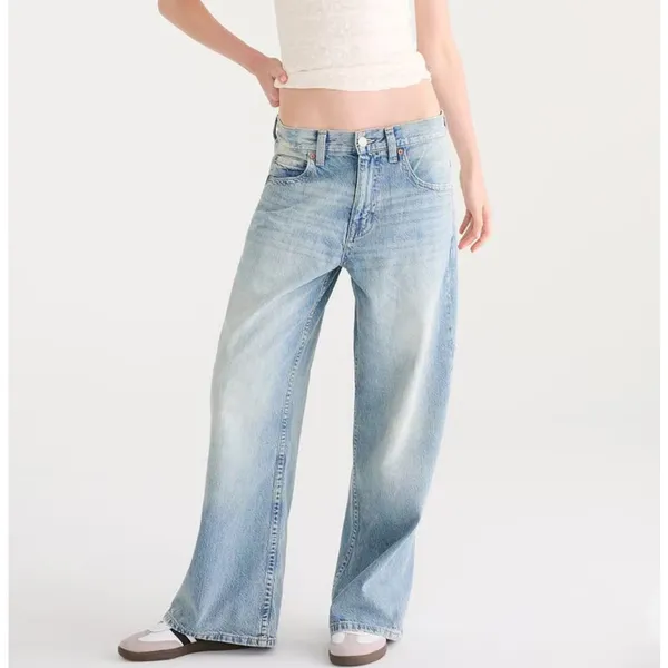 Deja Clark for Aeropostale Jeans Super Baggy 8 Ball Cherries Size XS Reg Blue - Image 8