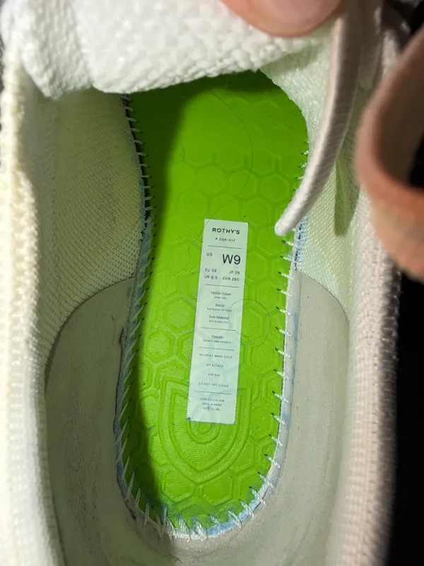 Rothy's White Low-Top Knit Sneakers with Cream Soles - Image 11