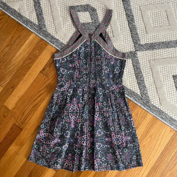 American Eagle Halter Paisley Print Mini Dress - Image 5