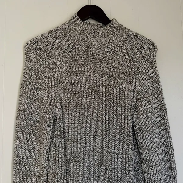 MADEWELL Marled Cotton Mock Neck Sweater Medium - Image 2