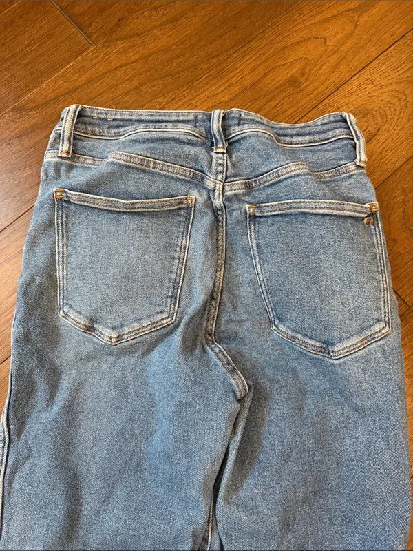 Madewell Curvy Stovepipe High-Rise Straight Jeans in Light Blue Size 29 C73-017 - Image 6