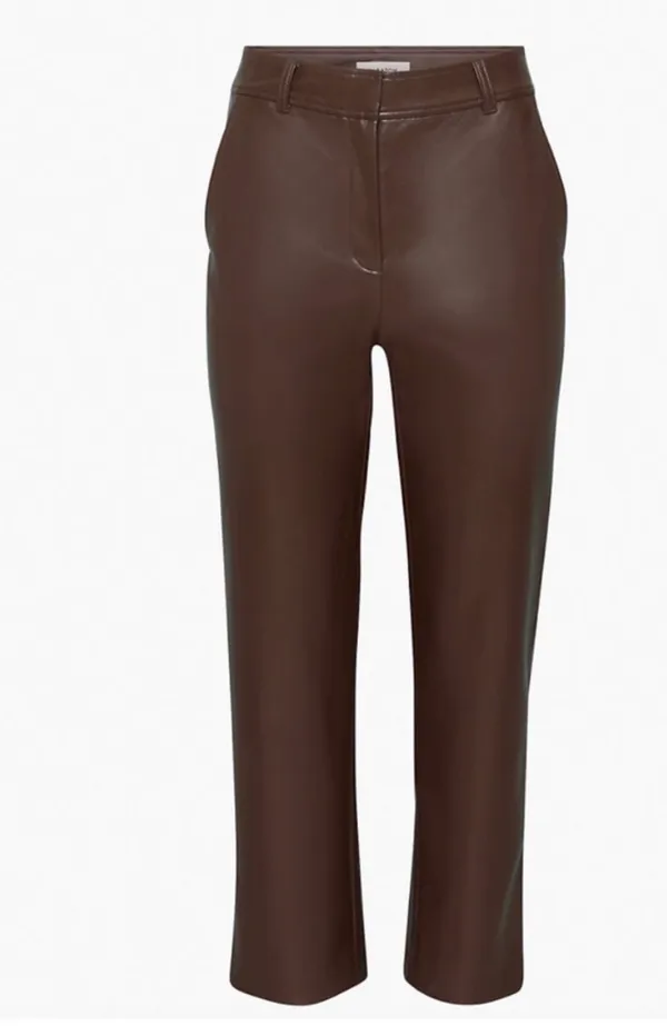 Aritzia Babaton Command vegan leather pants in coffee bean - Image 2
