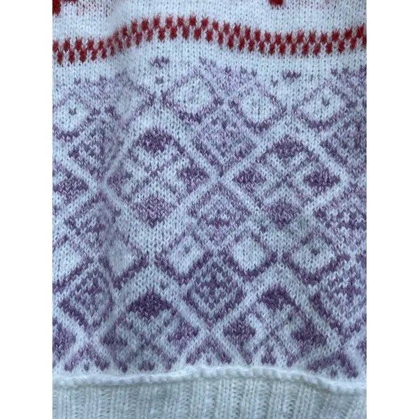 Free People Freya Fair Isle Sweater Large Boho Nordic Ski Lodge Cozy Pullover - Image 12