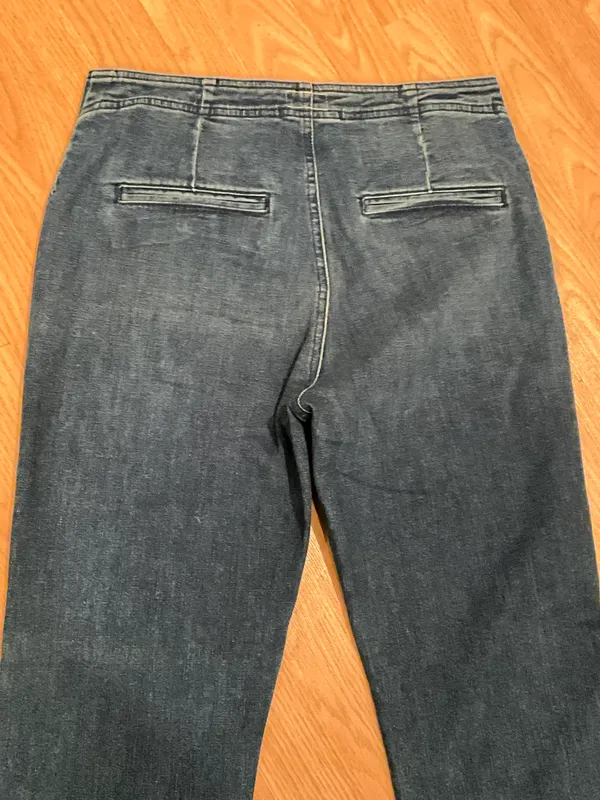 Mother Sailor Tripper High Rise Bootcut Cropped Flare Jeans 30 - Image 10