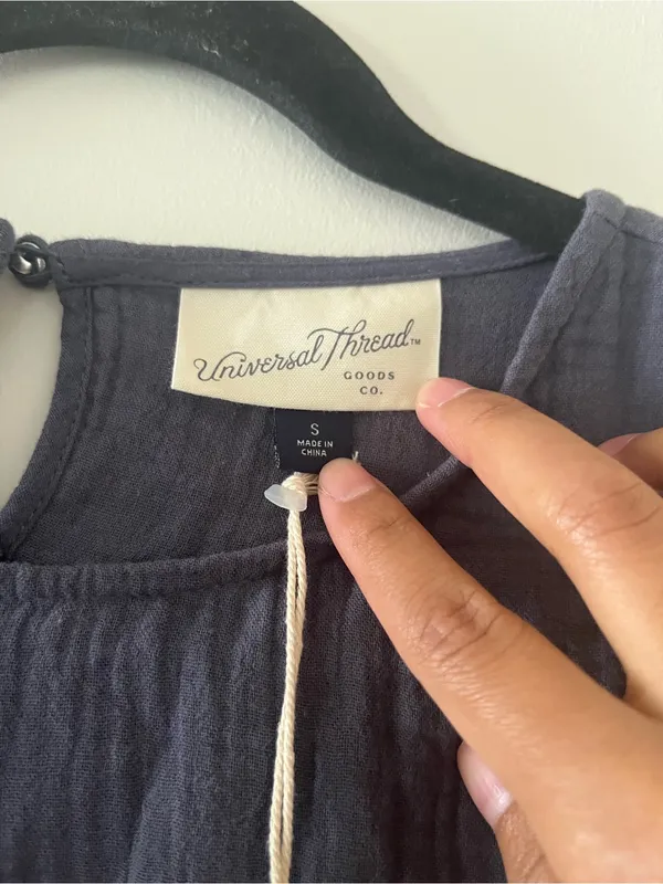 Universal Threads NWT Blue Ombre 100% Cotton Gauze Peasant Mini Dress Small Coastal Beachy - Image 2