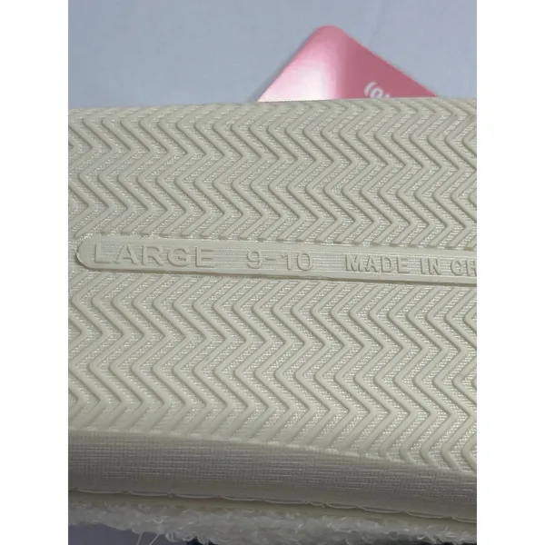 Bobbie Brooks Sherpa Bow Slippers Women L 9-10 Pink Cream Faux Fur Scuff Barbie - Image 6