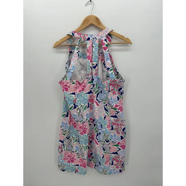 Crown & Ivy Womens Floral‎ Dress Size 16 Feminine Summer Racerback Halter Fitted - Image 2