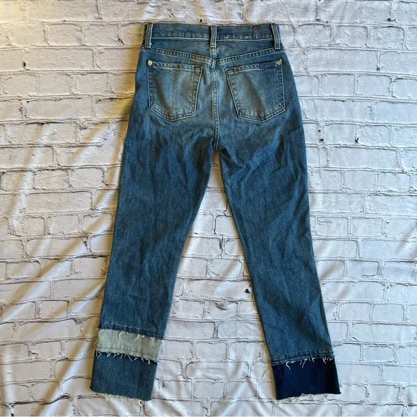 7 For All Mankind Cropped Jeans Button Fly 23 Womens Boho Festival - Image 6