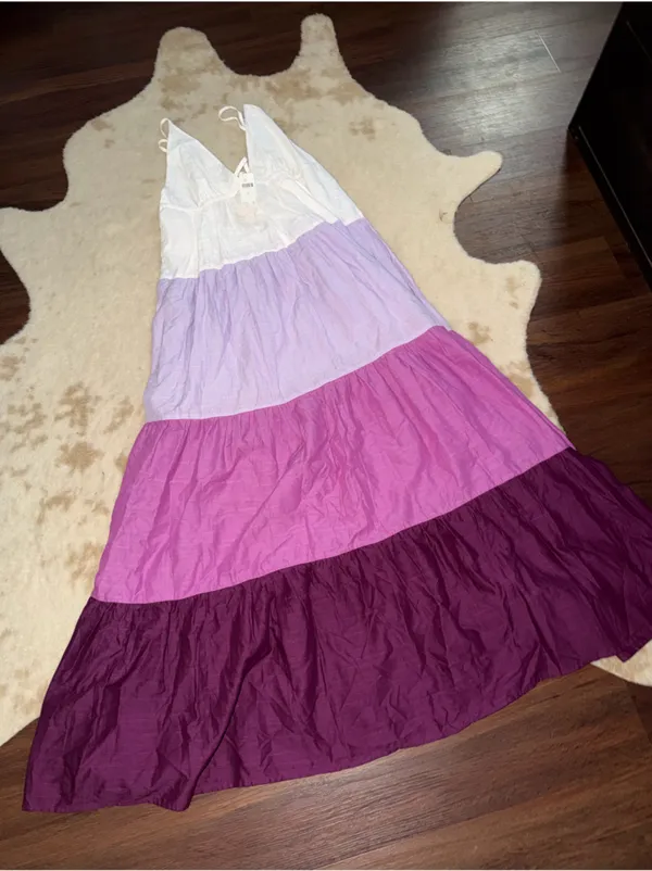 Rare nwt Anthropologie Raya Colorblock Maxi Dress party casual boho fall $198 - Image 9