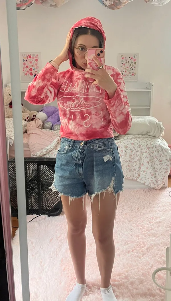 Exist Tie Dye Pink Hoodie - Image 3