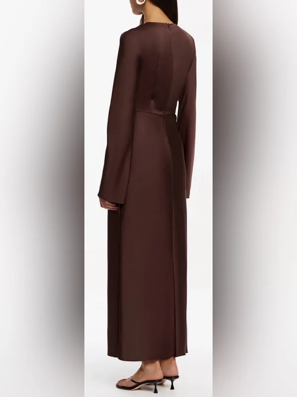 NEW Significant Other Molly Satin Cutout Long Sleeves Dress Sz 10 - Image 4