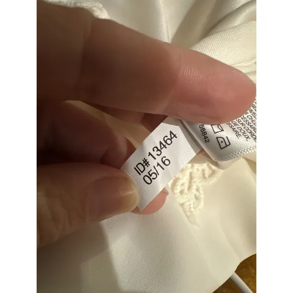 EXPRESS | NWT Woman's Off White Strappy Lace‎ Hem Shift Mini Dress, Size 10 - Image 8