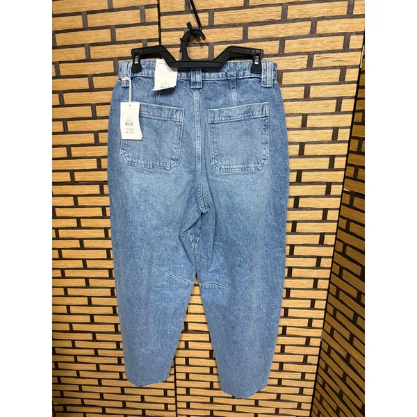 Free‎ Assembly Barrel Leg Jeans Size 2 Blue - Image 2