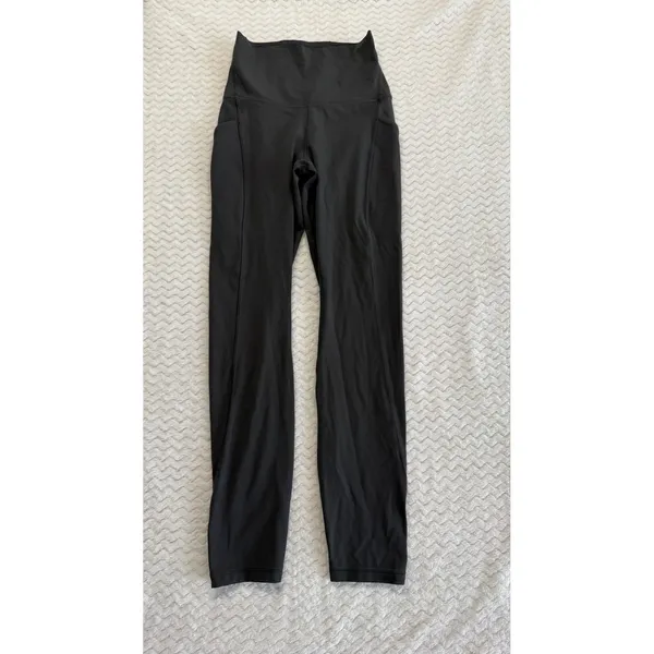 Lululemon Fast and Free High-Rise Tight 25 Nulux Black Leggings LW5DCES Size 4 - Image 3