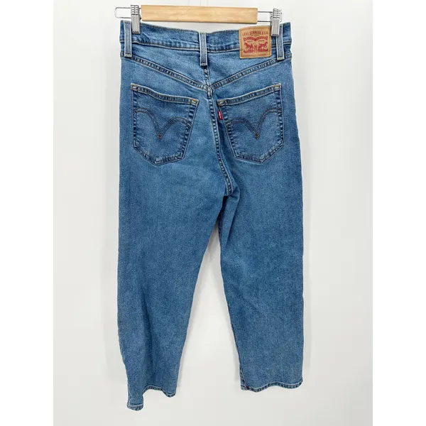 Levi's‎ Womens Jeans Size 27 Ribcage Straight Denim Button Fly High Waisted - Image 2