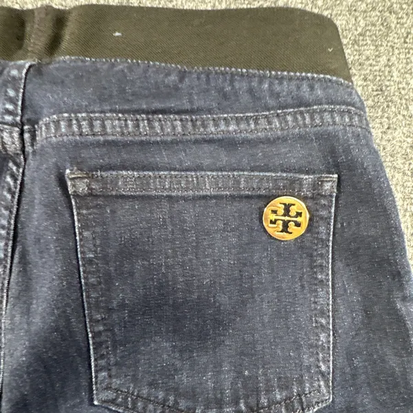 Tory Burch Denim Leggings Women’s 27 Dark Wash Pull-On Skinny Jeans EUC - Image 8